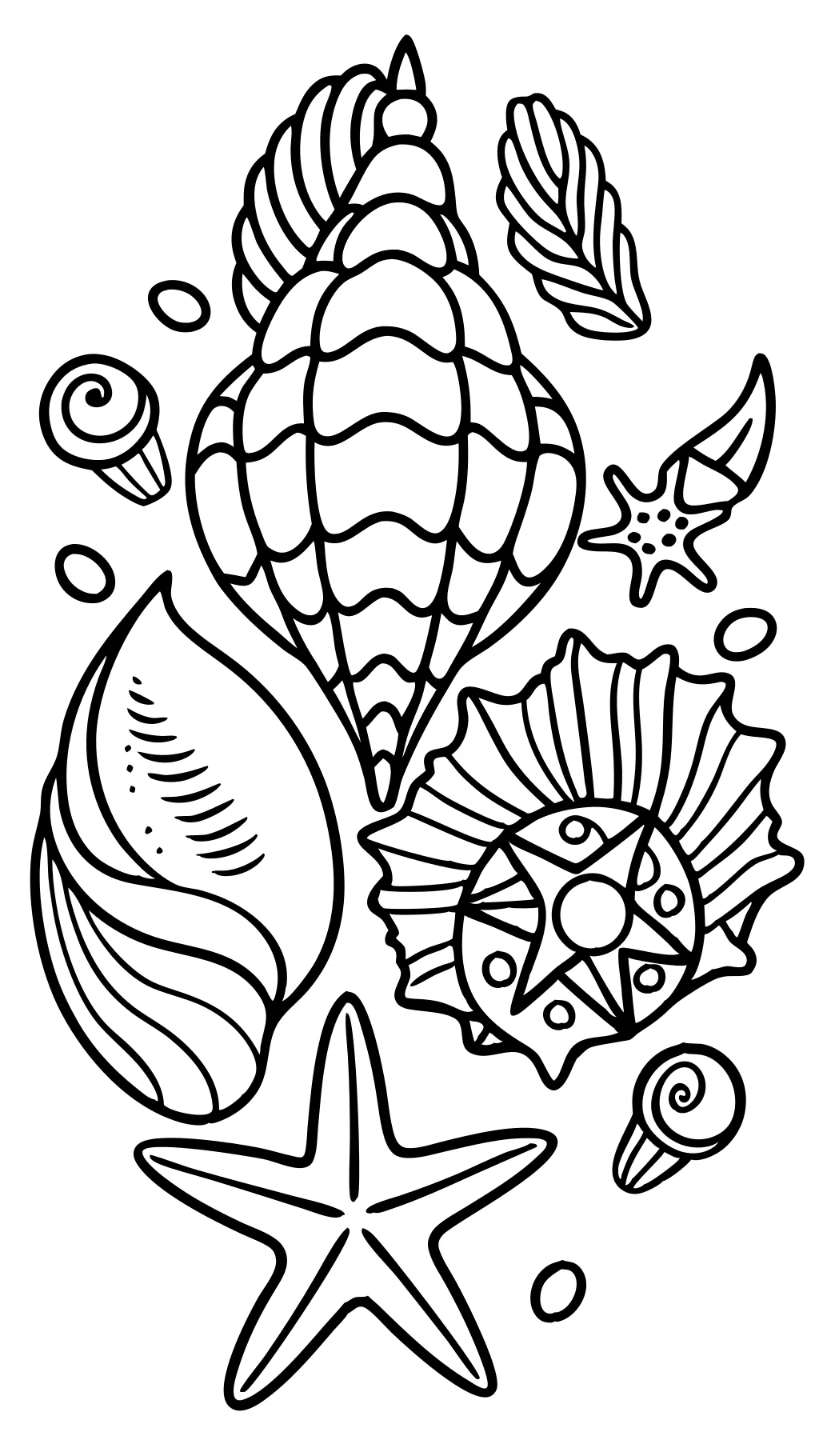 shell coloring page